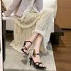 Fashion 2025 Fashion Women's Modern Slippers Summer Pointed Toe Buckle Thin Heels Sandals Outdoor Dress Party Slippers Zapatos De Mujer