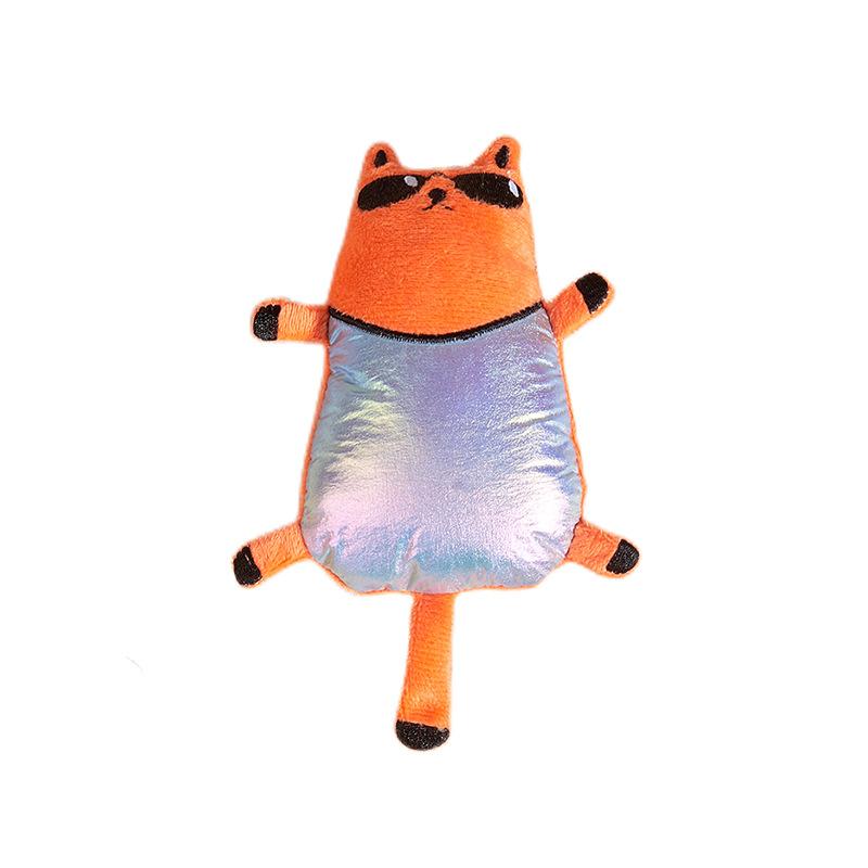 Cool Sunglasses Cat Shaped Plush Catnip Toy оранжевый