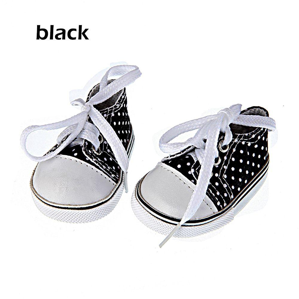 7cm Children 18 Inches Doll Birthday Gifts Doll Accessories Wave point Shoes Doll Shoes Canvas Shoes