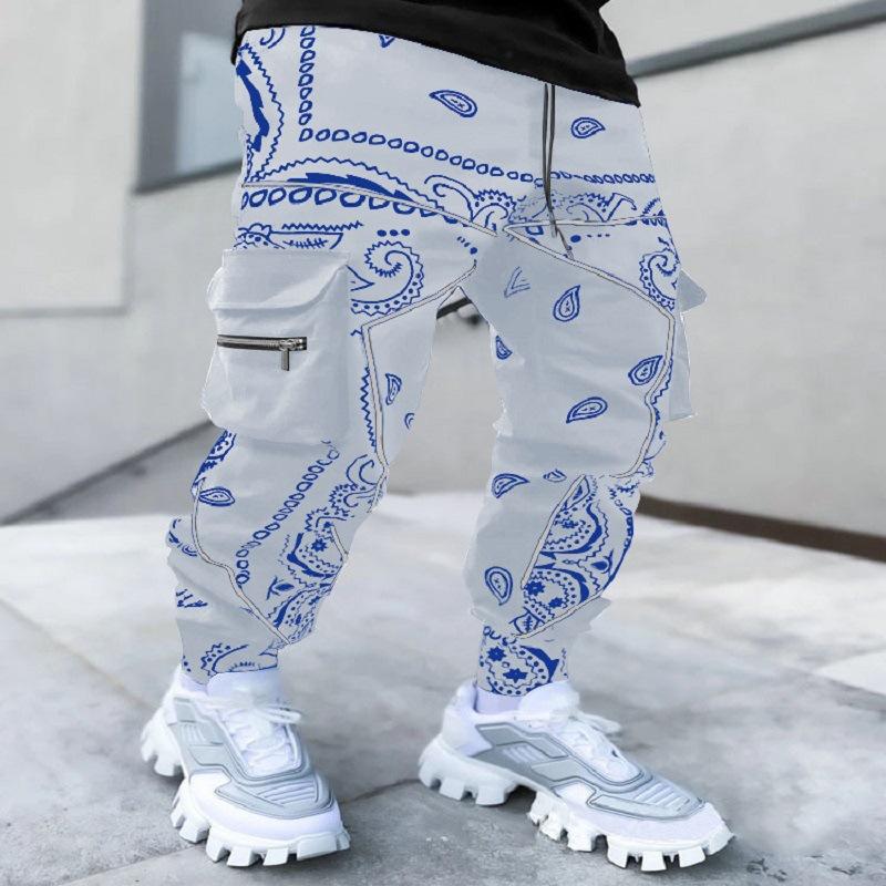 Hip Hop Printing Pants Men Trousers Fashion Streetwear Sweatpants for Men Joggers High Street Loose Cargo Pants Men