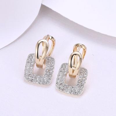 2022 unikalny kwadratowy piercing Huggie Hoop kolczyk dla kobiet srebrny/złoty 2 kolory kolczyk okrągły Fine Jewelry