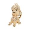 Rhinestone Keychain Unique Puppy Shape Design Rhinestone Keychain   Ornament for Bag Car Pendant
