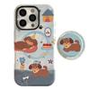 Denim Blue Puppy Magnetic Stent Applicable To Apple IPhone 16 Mobile Case 15promax Retro 14 Film 11