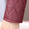 Women Winter Thick Plush Jacket Mom's Fur Collar Coat with Velvet Warm Quilted Coat