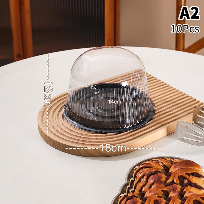 10Pcs Transparent Cake Box Set 4 6 8 10 Inch Reusable Round Birthday Wedding Bakery Container for Pastries and Sweets