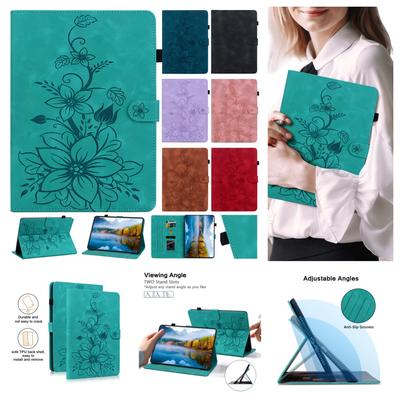 Für Xiaomi Pad 7 / Xiaomi Pad 7 Pro. Tablet-Hülle aus PU-Leder mit exquisitem floralem Prägedesign