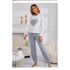 Four Season Style Love European and American Soft and Skin Friendly Comfortable Home Clothes, Long and Short Two-piece Set Pajamas