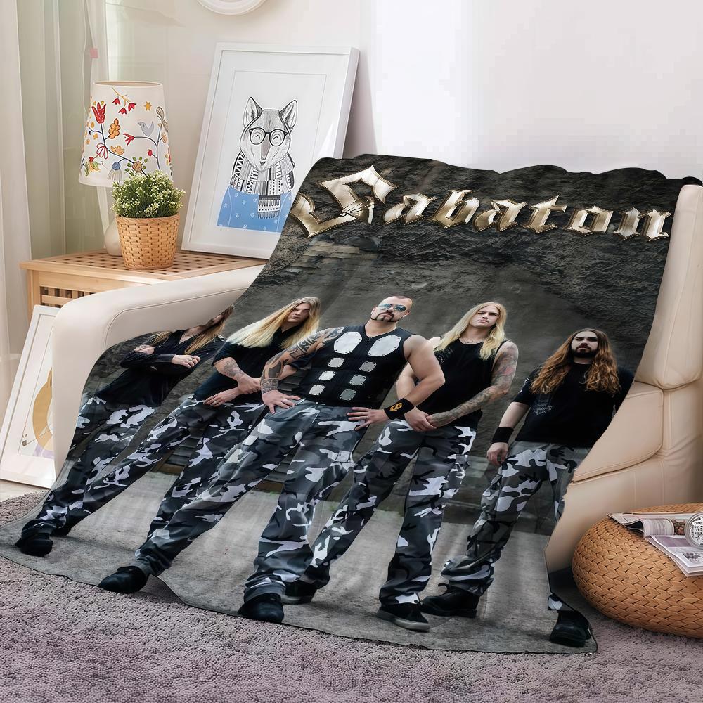 Music group S-Sabaton  Blanket For Sofa Office Bed Plane Travel Sleep Read Relax Camping Soft And Warm