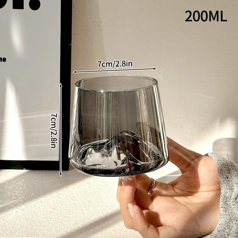 Transparent Whiskey Glasses Mountain Crystal Glass Drinking Glasses For Drinking Bourbon, Cognac, Scotch, Cocktails 125-380Ml