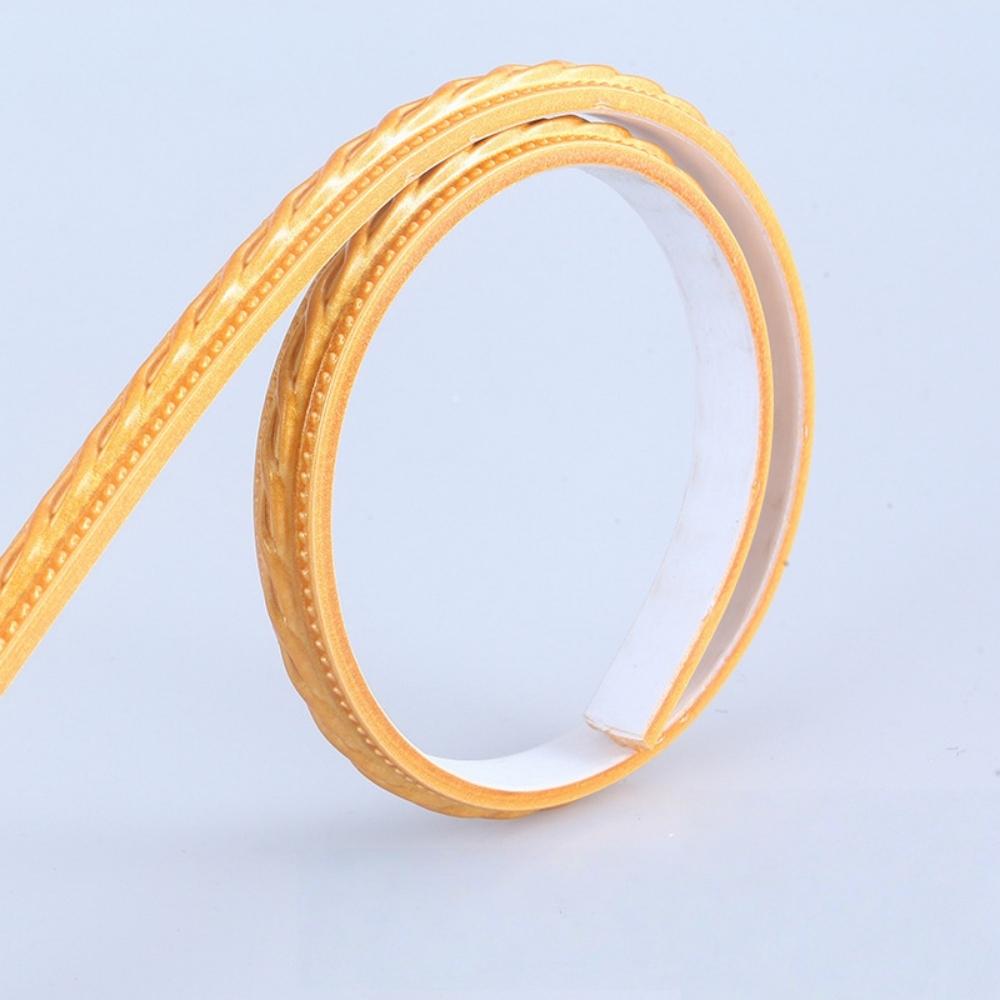 1pc 1M/39.37in Home Decorative Trim Line Self-Adhesive Soft Line Ceiling Baseboard Decor Gap Strip Wall Molding Line 3D Sticker