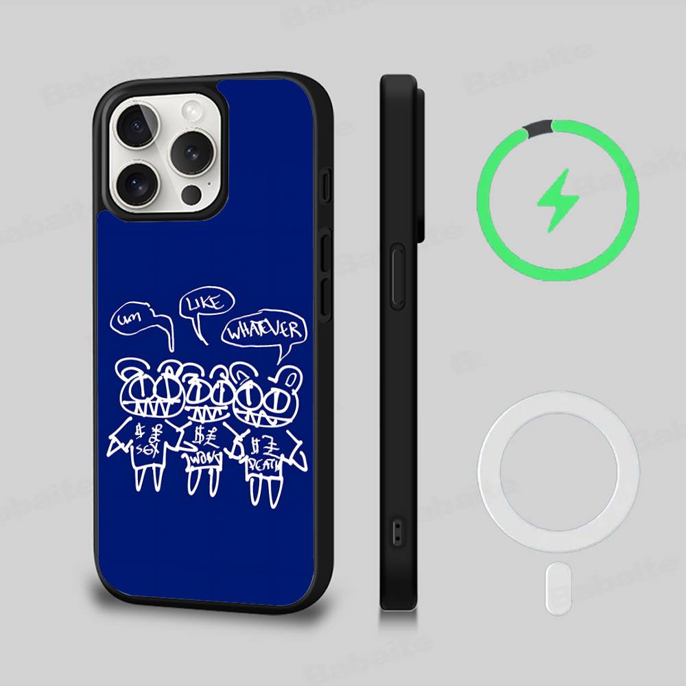 R-Radiohead Rock Band For Magsafe Magnetic Phone Case Cover For IPhone 11 12 13 14 15 16 17 Pro Max Plus