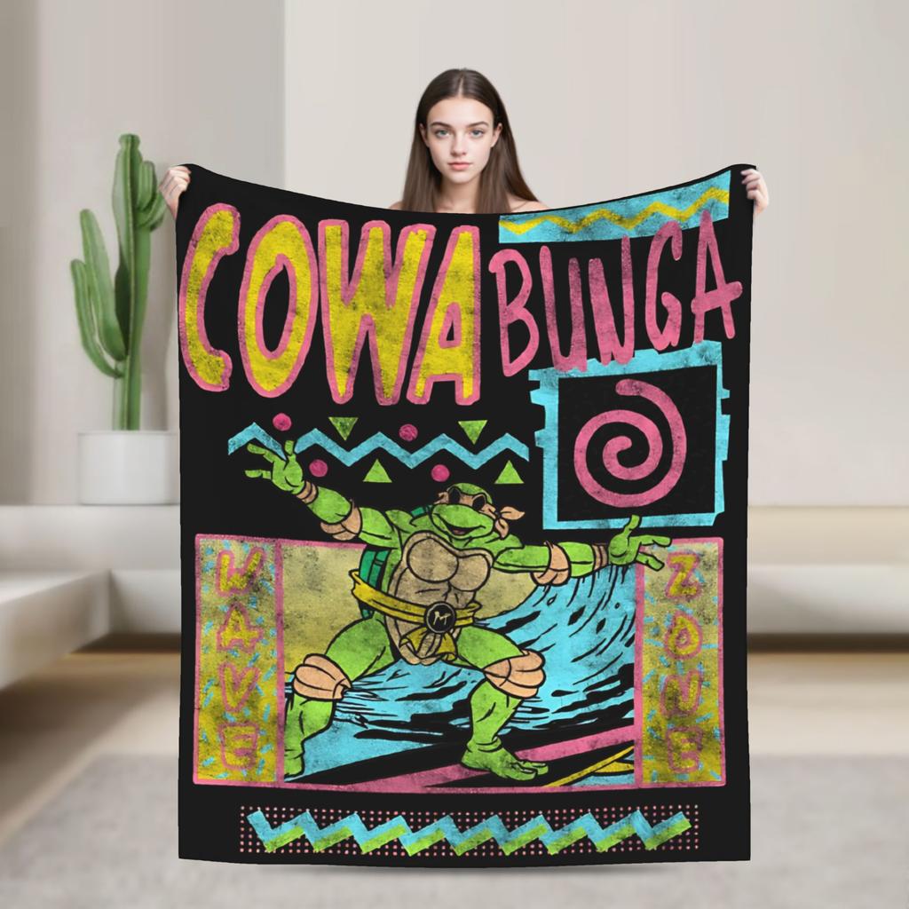 TMNT Durchbruch Flanelldecke Warme Weiche Überwurfdecke für Wohnkultur Reise Muster Tagesdecke Sofa Bettbezug