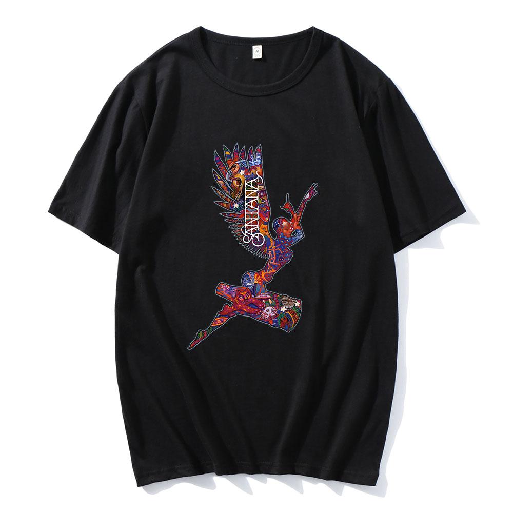 Super Abraxas Angel Carlos Santana T-shirt Unisex Streetwear Short Sleeve Fashion Men/Women Tshirts O-neck Casual Printed Shirt