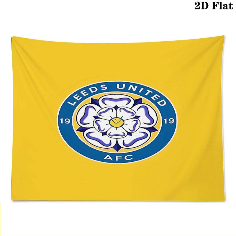 Leeds United Football Club Wall Tapestry Aesthetic Wall Hanging Printed Fabric Blanket Decorative Tapestries for Bedroom Living Room Home Decor