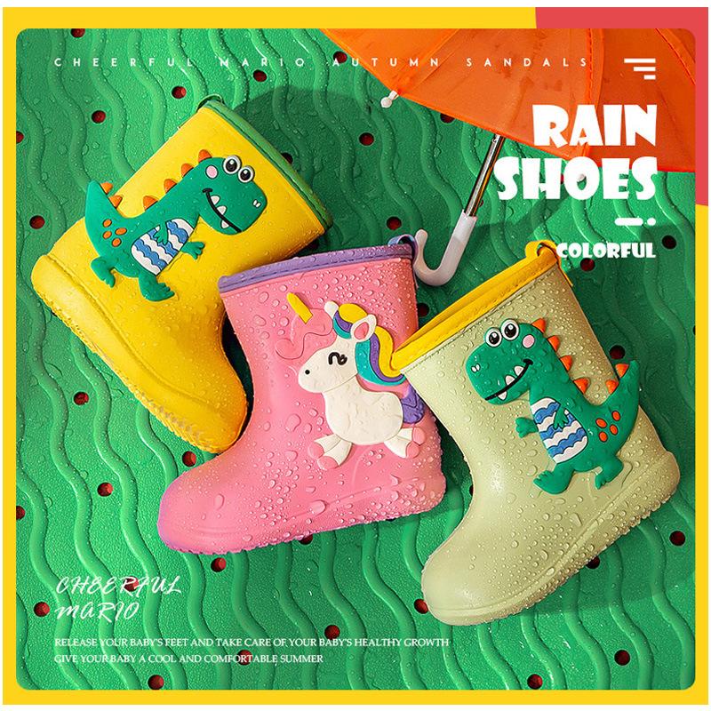 Rain Boots boy new Girls' Rain Boots Cartoon Child Rain Boots EVA Girl Water Shoe Four Seasons Girl Boot Fashion Bo Rubber Shoes