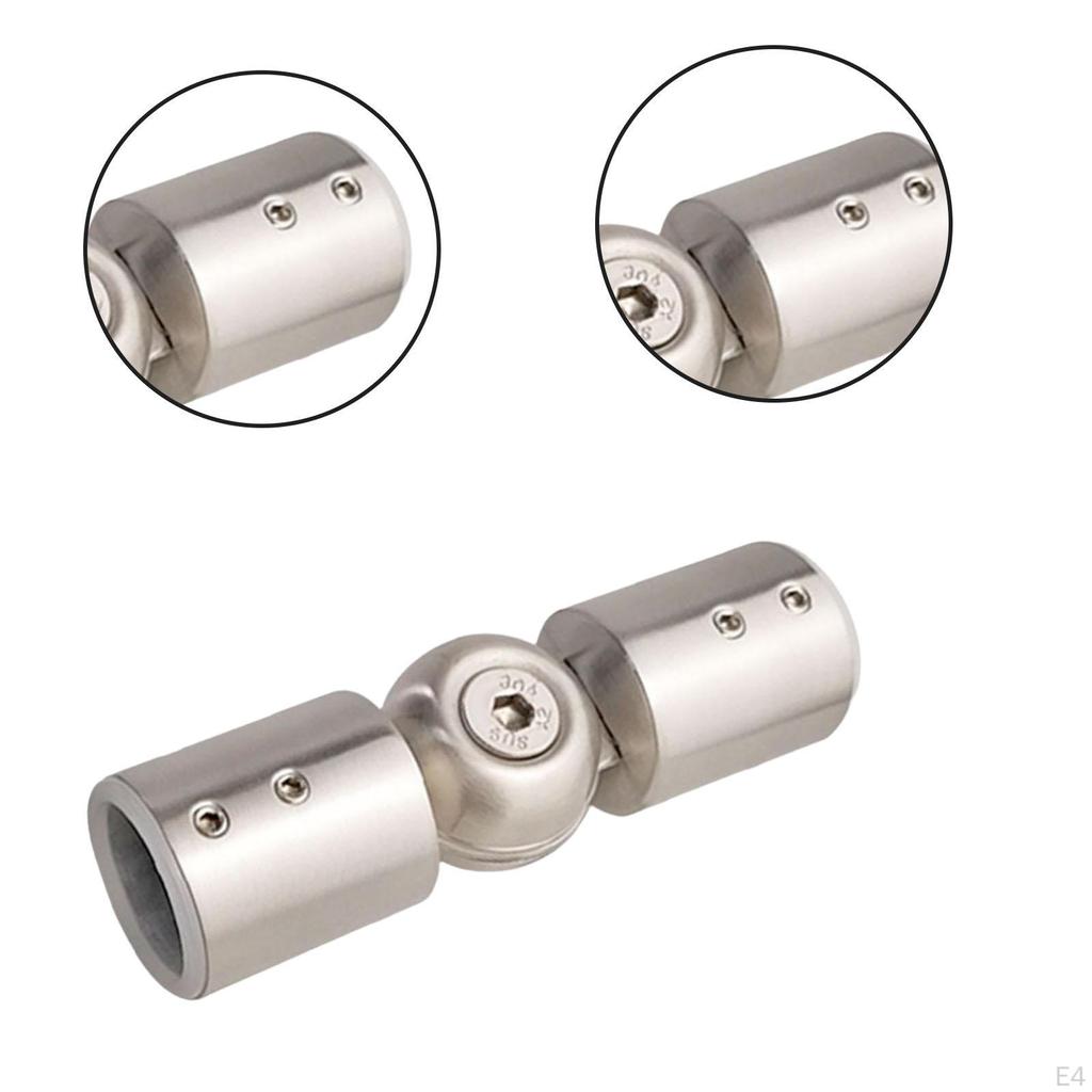 Corner Connector for Curtain Rods, Adjustable Angle, Universal Connection Bathroom Glass Doors,