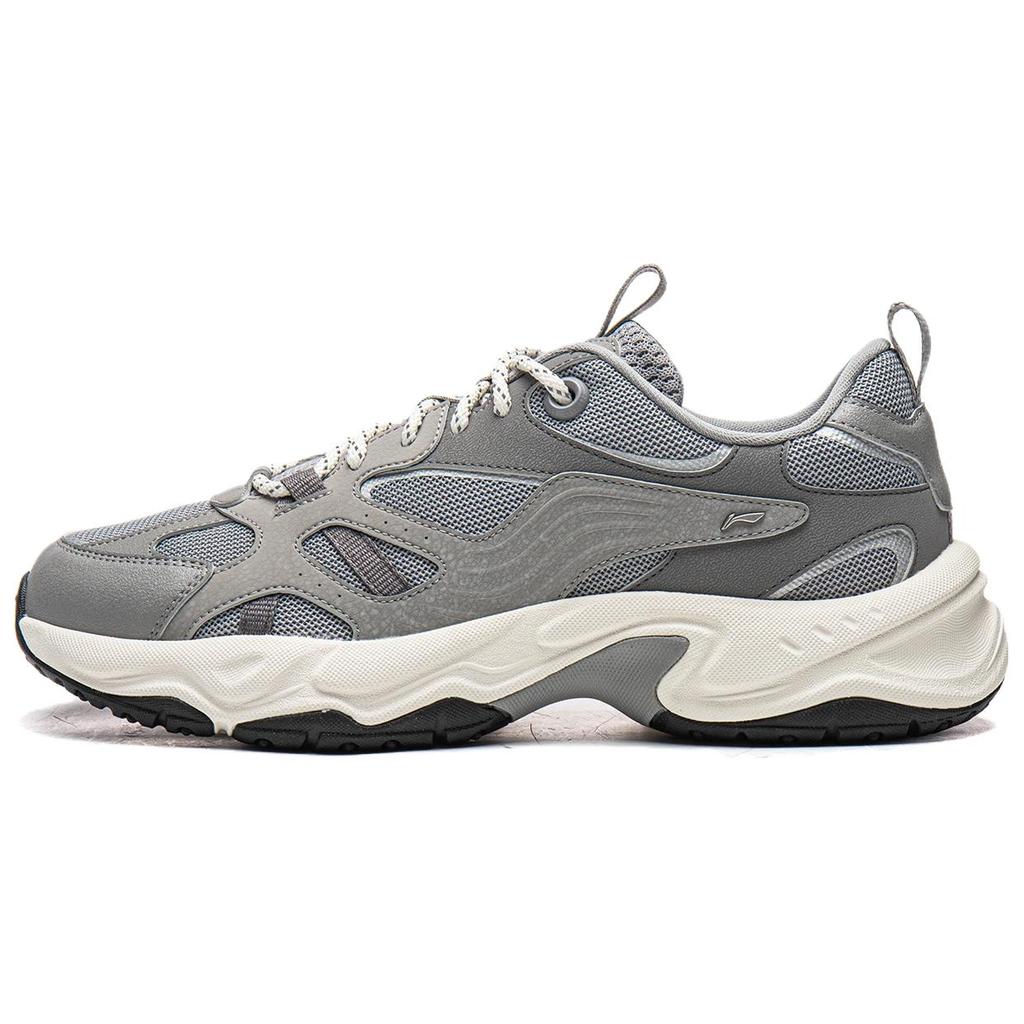 Li Ning Abrasion Resistant Lightweight Low top Chunky Sneakers Men's Gray AGCW201-1