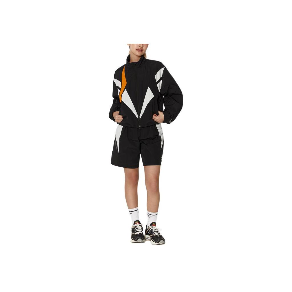 Reebok Printed Short Sleeve Jacket Women jackets Black REJU4EJ34BK