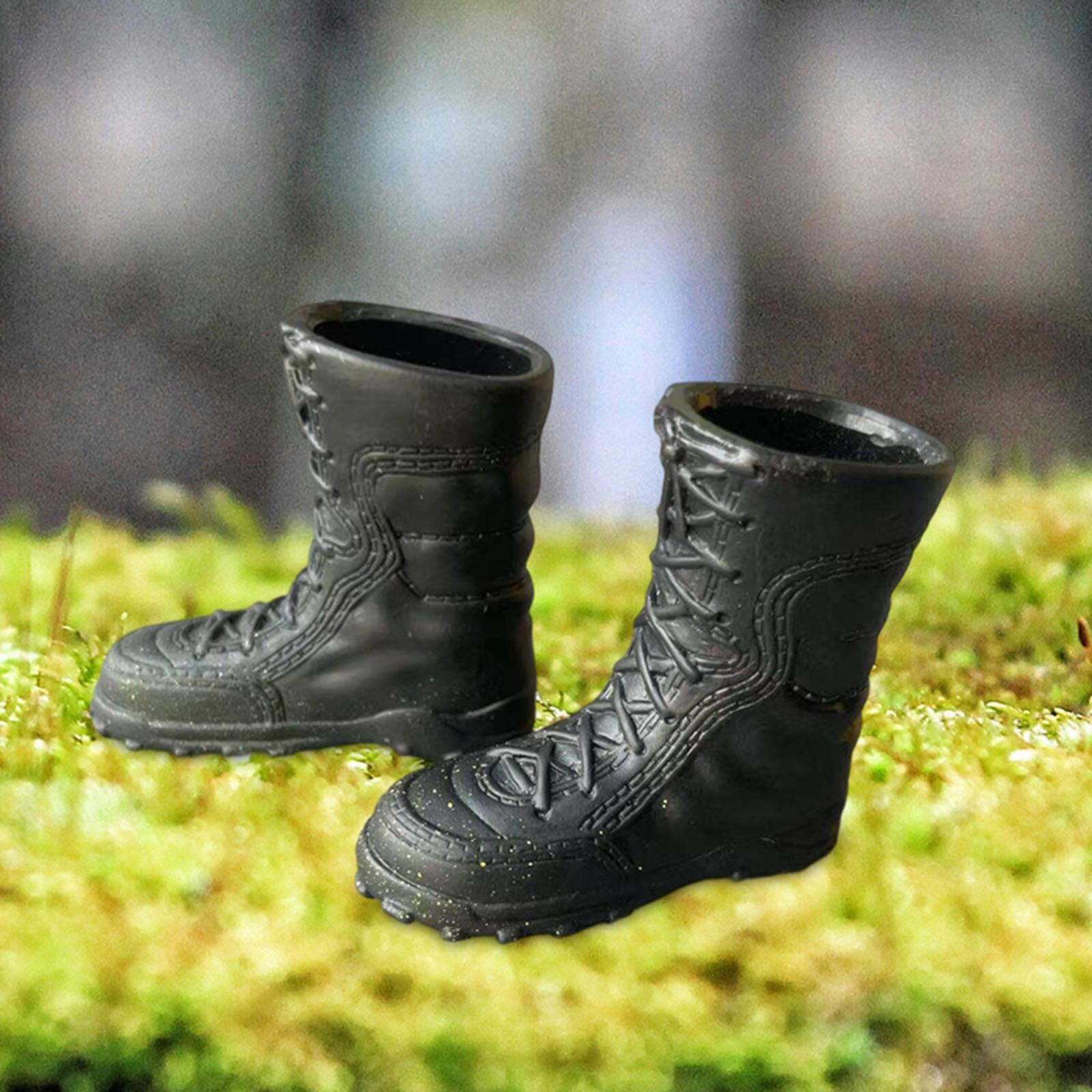 

1:6 Scale Miniature Short Boot Low Heel Boots Casual Dolls Dress up Accessory Work for 12