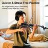Yinfente Electric Violin 4/4 Full-Size Quiet 4-String Student Beginner's Violin with Wood Parts, Case, Bow, Shoulder Pillow, and Wired Earphones (Blac