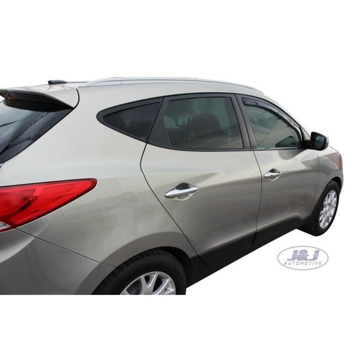 Déflecteurs d'air - J&J AUTOMOTIVE - Hyundai Ix35 - Fumé - Installation facile - Acrylique renforcé