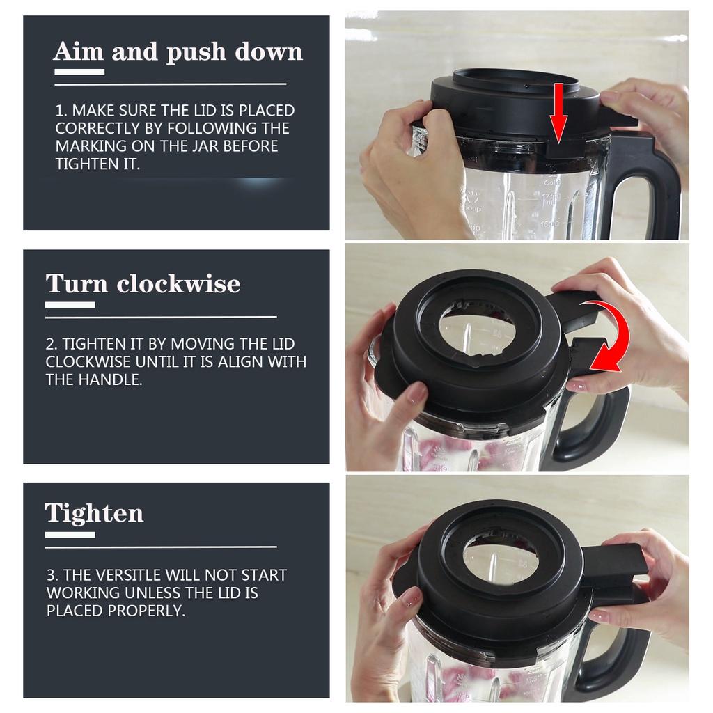 1.75L 8 Blades Blender Mixer Juicer High Power Food Processor One-touch Cleaning Cooking Professional Automatic Touchpad Timer