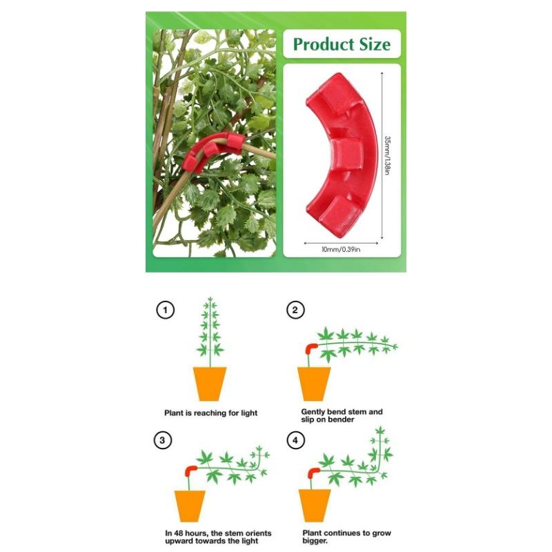 50pcs 90 Degree Plant Benders Trainer Growth Manipulation Tutors for Plants Clips Bending Twig Clamps Branche Accessories