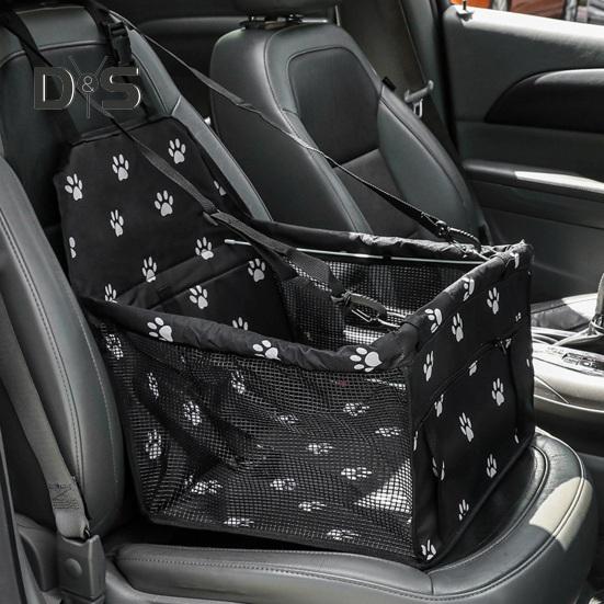 Torba na siedzenie dla psa w samochodzie składana torba transportowa dla zwierząt wodoodporna pusta wentylowana siatka regulowany pasek stabilny kosz do przenoszenia psa kota torba podróżna dla zwierząt