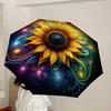 1pc Colorful Sunflower Artwork Umbrella with Plastic Handle,Suitable for All Seasons Home Travel Outdoor UmbrellaDD1258