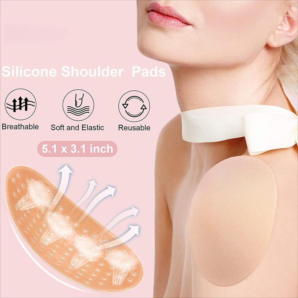 2Pcs Right Angled Shoulder Artifact Invisible Shoulder Pad, Self-Adhesive Anti Slip Narrow Shoulder Patch, Sliding Shoulder Beauty Correction Pad