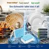 Effervescent 5-in-1 Dishwasher Tablets: Dissolve Grease, Soft Water Salt, & Cleaner.