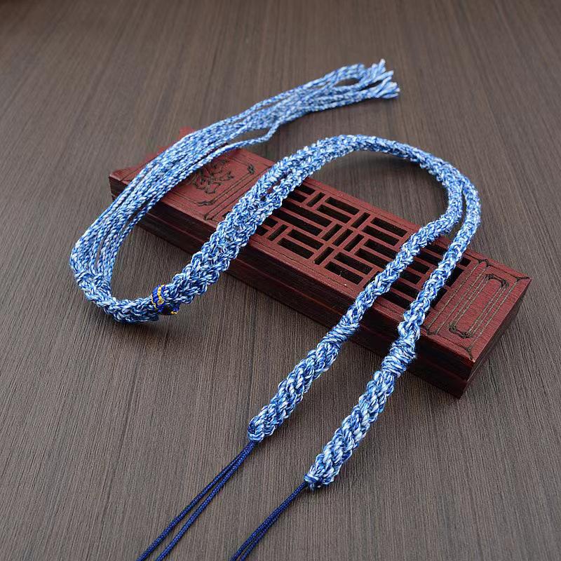Tibetan Style Hand-Woven Cotton Thread Tangka Pendant Necklace Rope