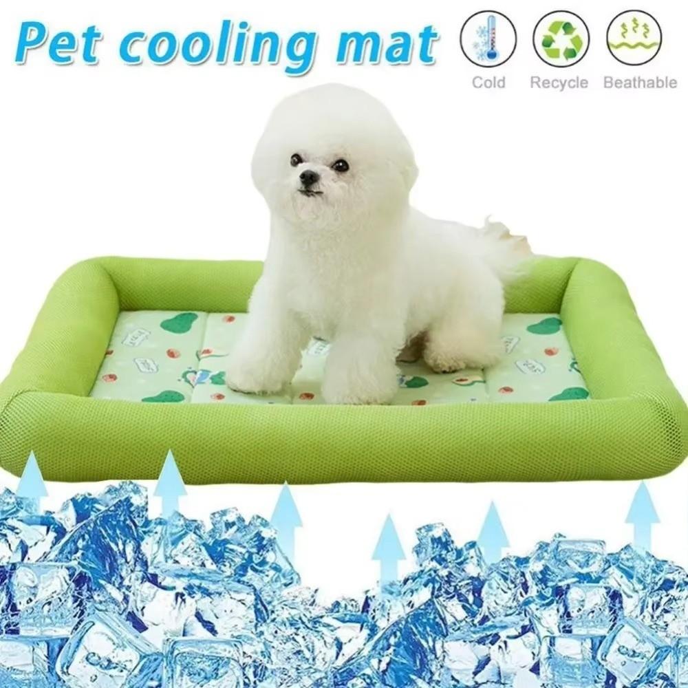 New High Quality Waterproof Cooling Puppy Bed Breathable Square Mat Pet Sleeping Pad Non-Slip Bottom Ice Pad for Puppy Dogs Cats