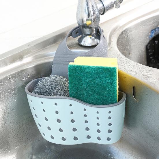 Kitchen Sink Shelf Soap Sponge Drain Rack Strong Load-Bearing Double-Layer Design