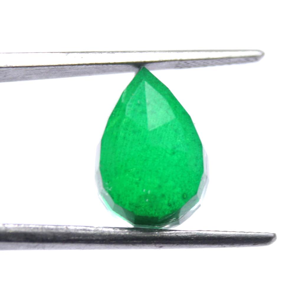 9.20 Carat Valentine's Day Pear Shape Green Emerald Colombia Certified Gemstone SN146