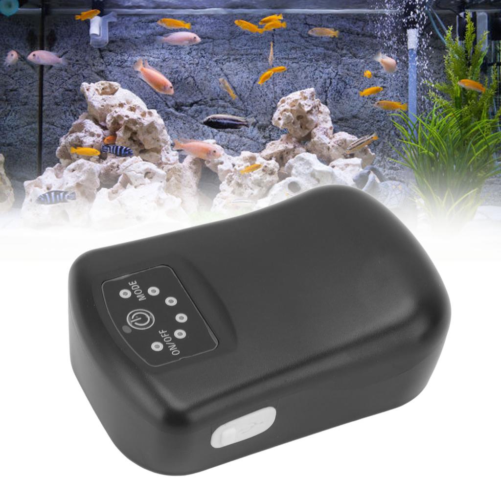 Fish Oxygen Pump Powerful Super Quiet Aquarium Pump with Charging Cable for Home Use