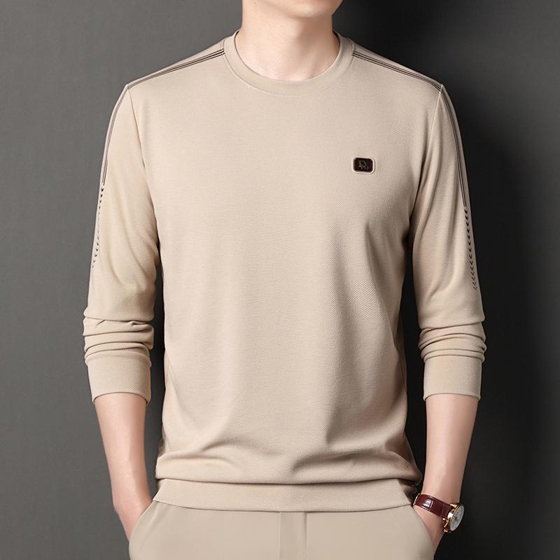 Woodpecker Men's Autumn Long Sleeve Round Neck Casual Base Shirt