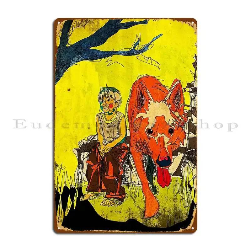 Boy Och Dog Metal Sign Personalized Cinema Customize Vintage Club Tin Sign Poster
