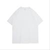 Men's Heavyweight Pure Cotton Short Sleeve Round Neck Casual White T-shirt