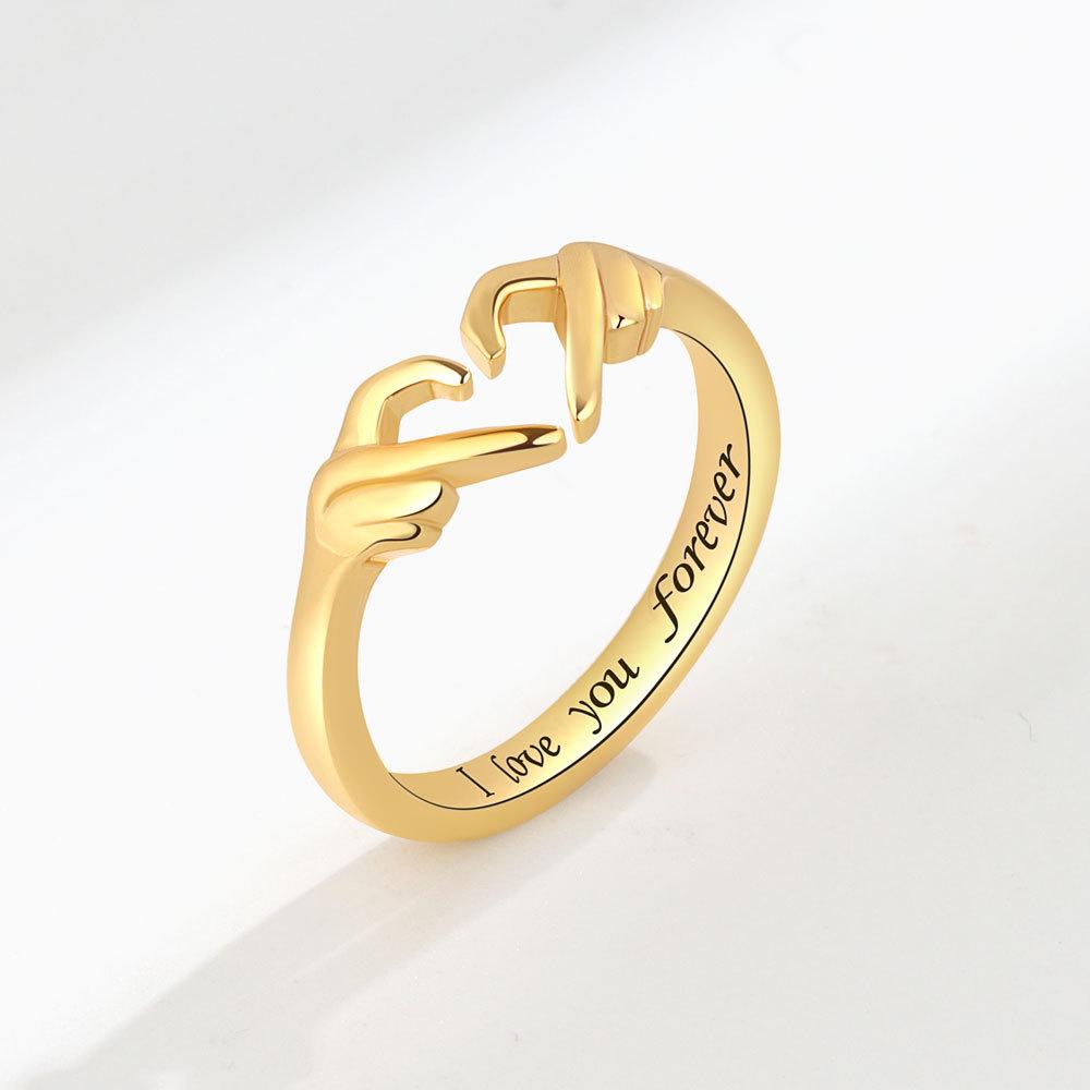 Fashion Personalized Index Finger Ring Niche Design Geometric Twist Open Ring Temperament Retro Couple Ring for Girlfriend Simple Geometric Ring