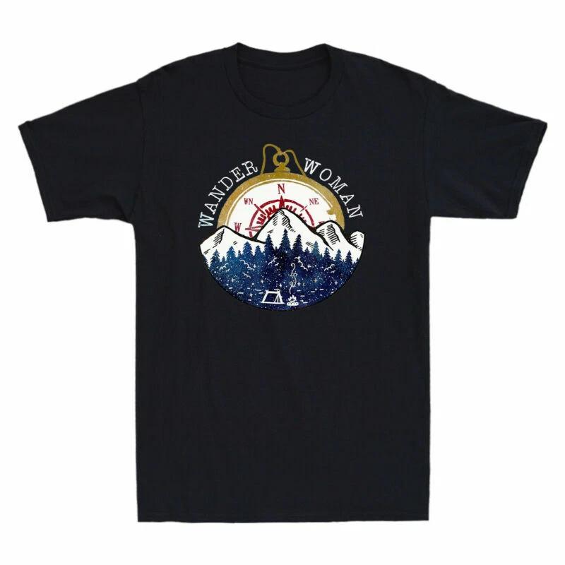 Wander Woman Exploring Go Outside Camping Hiking Lover Vintage Men s T-shirt Tee XXL
