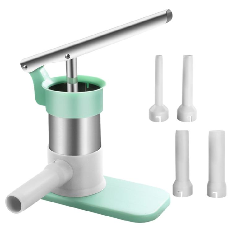 Delicate Stainless Steel Meat Stuffer Multifunctional Horizontal Sausage Stuffer Kitchen Meat Filler for Handmade Use