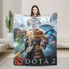 Dota Hero Collection Knitted Blanket Velvet Soft Warm Throw for Bedding Sofa Cartoon Game Theme Quilt Breathable and Cozy
