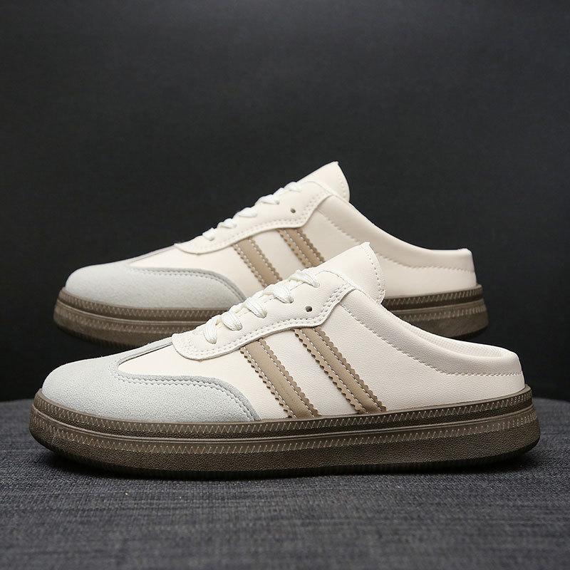 

Баотоу полутапочки женские для улицы 2025 весна и лето новые немецкие тренировочные туфли женские без каблука ленивые повседневные кеды на платформе женские 40 хаки