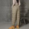 Women Warm Pants Lightweight Down Cotton Loose Large Size Casual Warm Harem Pants Warm Women's Pants