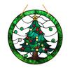 Christmas Sun Catchers Acrylic Painted Ornaments Holiday Window Tree Porch Decor Colorful Reflection Hanging