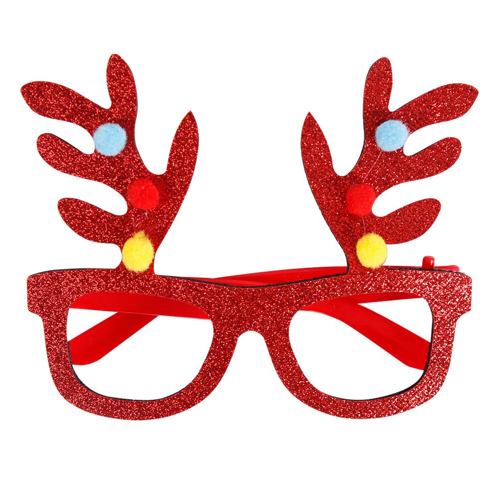 Handmade Plastic Colorful Christmas Glasses Perfect For Kids Featuring Cheerful Santa And Designs Reindeer