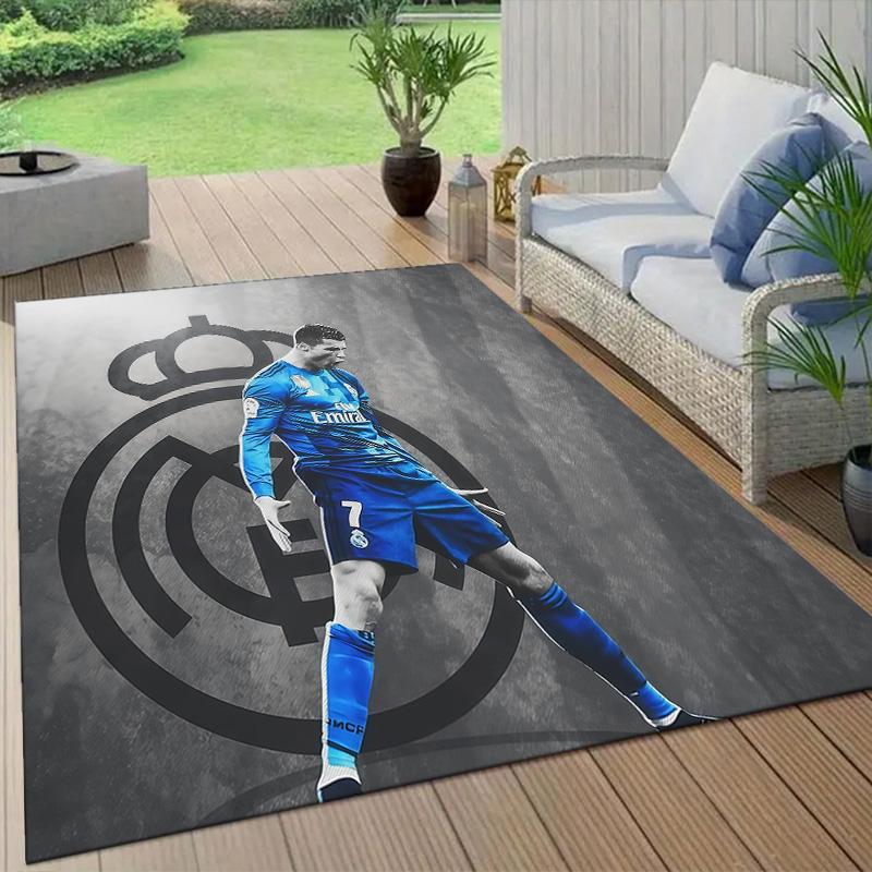 Castleford Tigers Flanelmuster Quadratischer Teppich, Läufer, Teppich für Wohnzimmer Schlafzimmer Sofa Spielzimmer Dekor, Rutschfeste Fußmatte