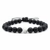 8mm Tiger Eye White Pine Adjustable Bracelet