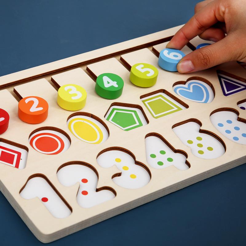 Logic Board Learning Kids Early Education Toy Color Shape Recognition Skills